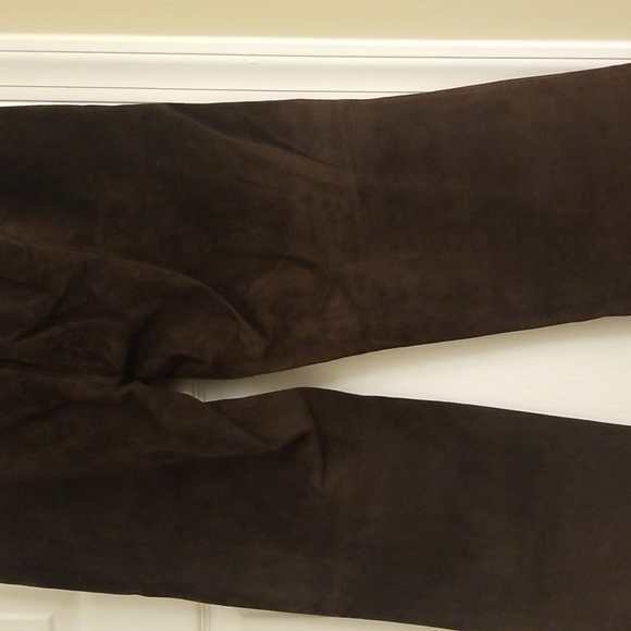 Chocolate suede leather pants - Picture 8 of 10